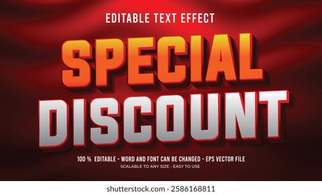 special discount editable text effect, special discount editable 3d text