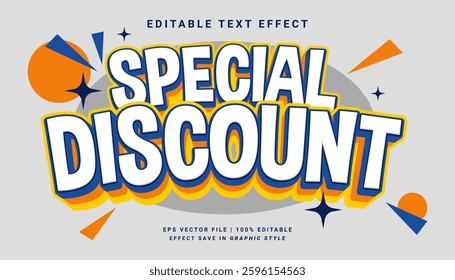 Special discount editable text effect promotion template