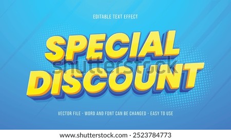Special discount editable text effect