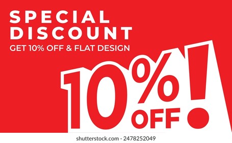 Special discount get 10% off, Flat and perspective design