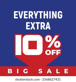 Special discount get 10% off, Flat design