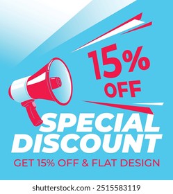 Special discount get 15% off, Flat and perspective design