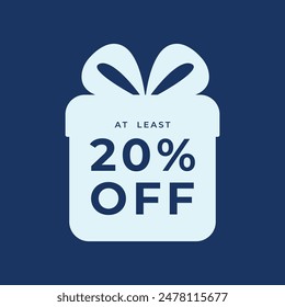 Special discount get 20% off and Flat design