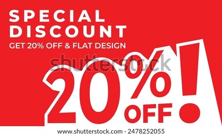 Special discount get 20% off, Flat and perspective design
