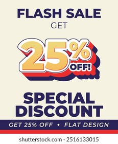 Special discount get 25% off, Flat and perspective design