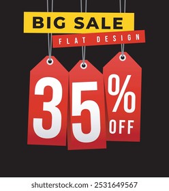 Special discount get 35% off, Flat design