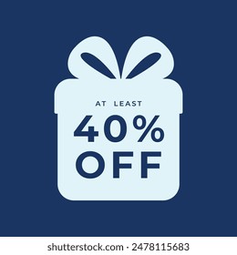 Special discount get 40% off and Flat design