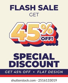 Special discount get 45% off, Flat and perspective design