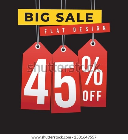 Special discount get 45% off, Flat design