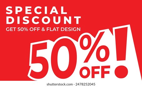 Special discount get 50% off, Flat and perspective design