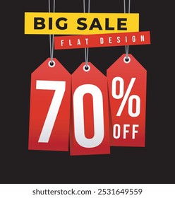 Special discount get 70% off, Flat design