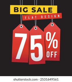 Special discount get 75% off, Flat design