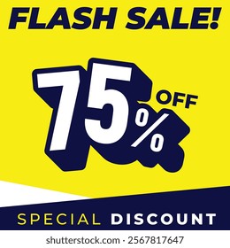 Special discount get 75% off, Flat design