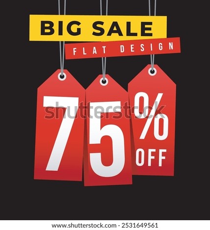 Special discount get 75% off, Flat design