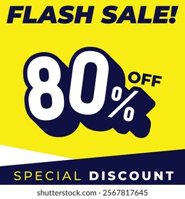 Special discount get 80% off, Flat design