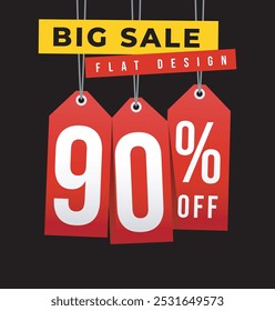 Special discount get 90% off, Flat design