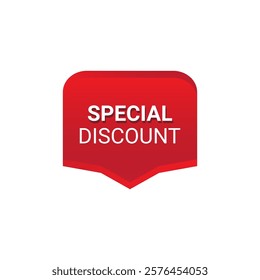 SPECIAL DISCOUNT Label, Sticker, Banner, tag, for advertising, promotion, retail, website, graphic design project, app design or online store. Vector design element.