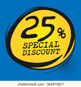 Special Discount label, vector illustration