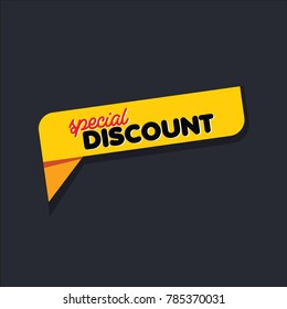 Special Discount Label Vector Template Design