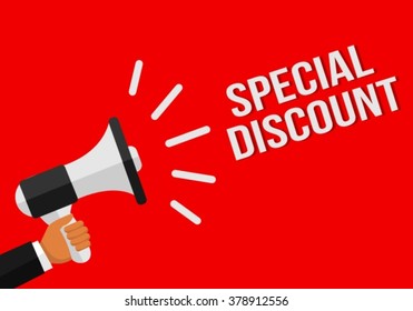 Special Discount Megaphone Sales Vector Design In Red