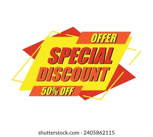 Special Discount Offer 50% Off Vector Illustartion 