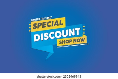 Special Discount offer banner. Sale banner  template. Discount label and sale background, Special Discount marketing poster design for web and Social banner .