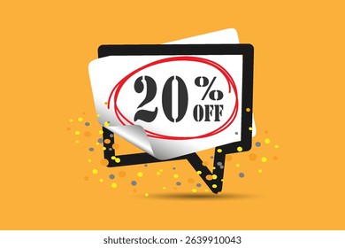 Special discount offer, percentage sticker.