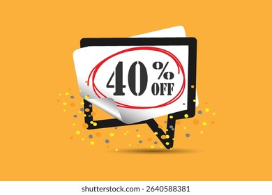 Special discount offer, percentage sticker.