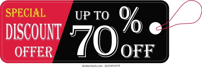 Special discount offer tag icon.Price discount promotion banner, special offer sticker.Special discount Offer, Big Sale, Mega Sale and Online Shopping Banner Template Vector Design.
