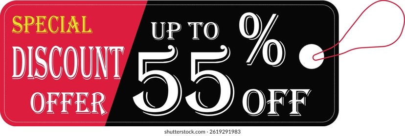 Special discount offer tag icon.Price discount promotion banner, special offer sticker.Special discount Offer, Big Sale, Mega Sale and Online Shopping Banner Template Vector Design.