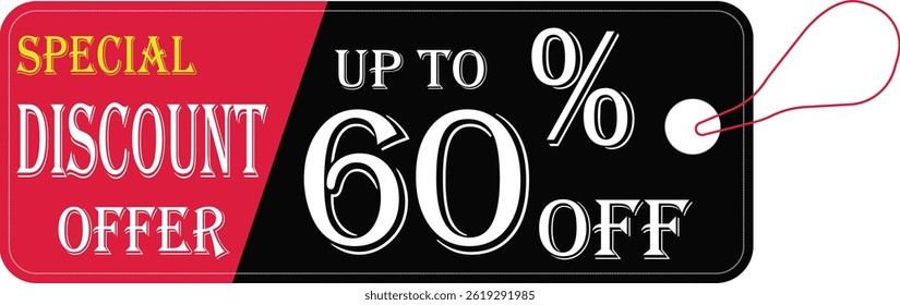 Special discount offer tag icon.Price discount promotion banner, special offer sticker.Special discount Offer, Big Sale, Mega Sale and Online Shopping Banner Template Vector Design.