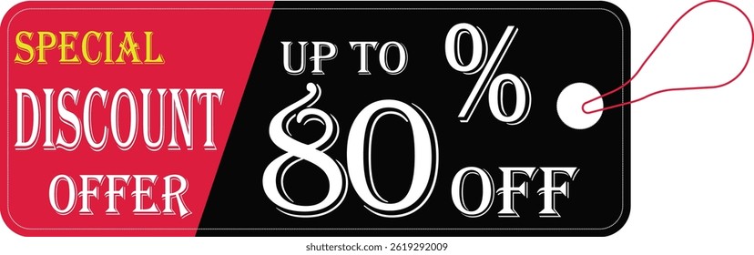 Special discount offer tag icon.Price discount promotion banner, special offer sticker.Special discount Offer, Big Sale, Mega Sale and Online Shopping Banner Template Vector Design.
