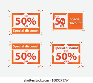 Special Discount Offer Tag Sticker Unit Vector