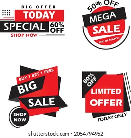 Special discount offer tags set