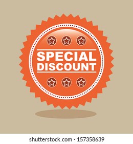 special discount over beige background vector illustration  