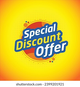 Special Discount Sale, Advertising, Promotional Retail Marketing. Offers, Discounts, Sale Logos unit Vector Design Template