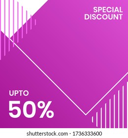 Special discount social media template for selling product