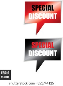 Special discount speech bubbles square template | business banner with symbol icon- Vector.