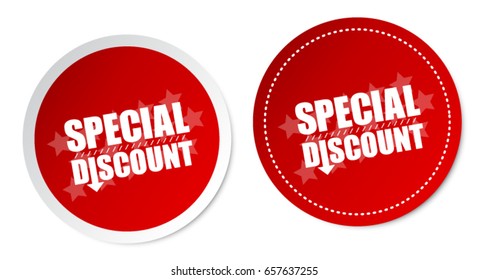Pegatinas de descuento especial