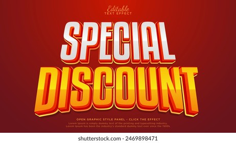 Special discount text effect. Promotion text style