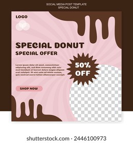 Special donut social media post template