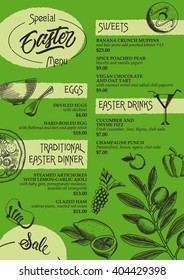 Special Easter Menu Brochure 1