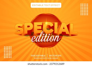 special edition 3D text effect template	