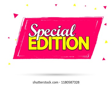 Special Edition, Banner Design Template, Promo Tag, Vector Illustration