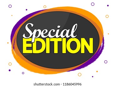 Special Edition, banner design template, promo tag, vector illustration