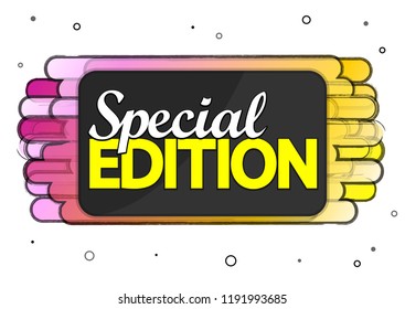 Special Edition, banner design template, promo tag, vector illustration