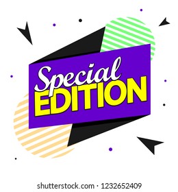 Special Edition, banner design template, promo tag, vector illustration
