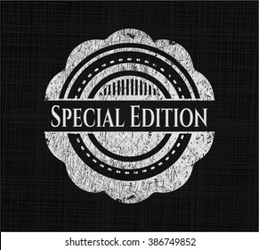 Special Edition chalkboard emblem on black board