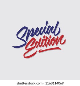 special edition hand lettering typography sales and marketing shop store signage poster	