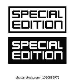 special edition label on white background